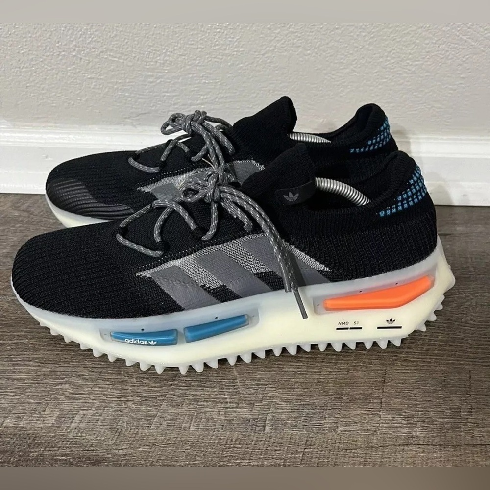 Adidas Originals NMD_S1 Core Black Orange Teal Blue Men's Shoe Size 10.5 FZ5706